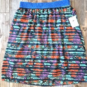New nwt lularoe Lola skirt xl fit n flare  floral